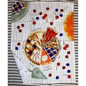 Anthropologie Pie Slice Thankful Kitchen Towel Fall Autumn Harvest Thanksgiving